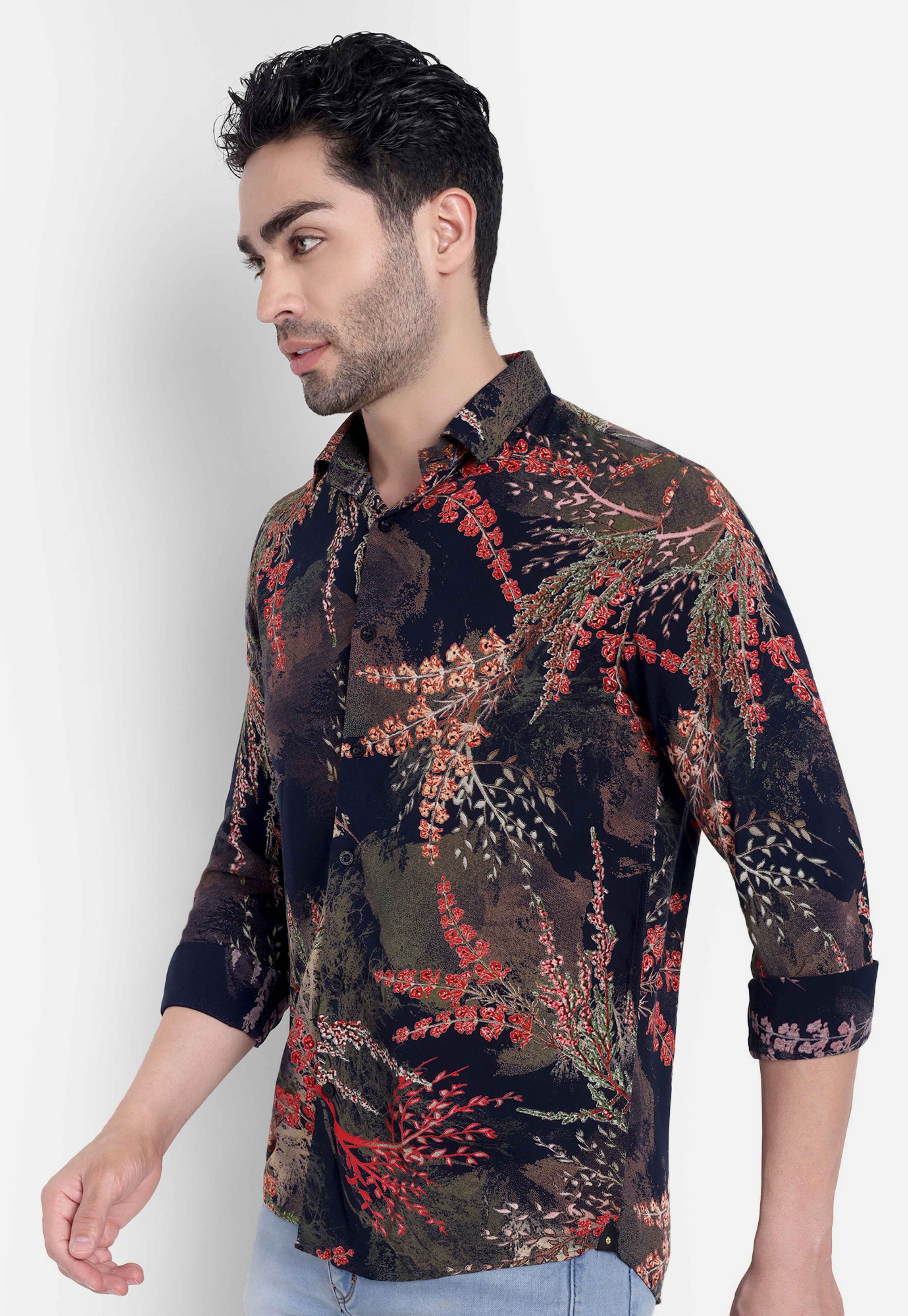 Shadow Blossom Full Sleeve Shirt